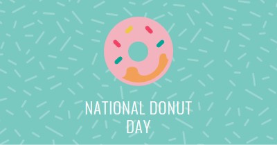 Yum det er National Donut Day blue modern-simple