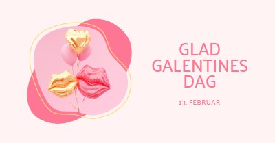 Glad Valentinsdag, gal white organic-simple