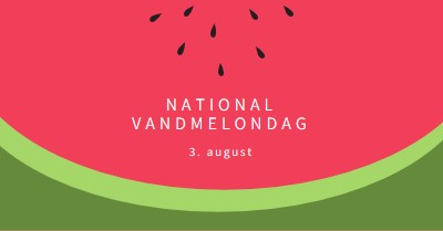 National vandmelondag pink modern-simple