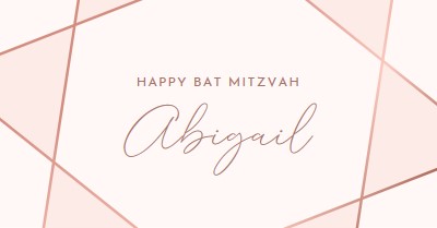 Glad bat mitzvah white modern-geometric-&-linear