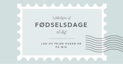 Vidunderlig fødselsdag blue modern-simple