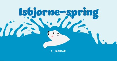 Glad isbjørne-springdag blue whimsical-color-block