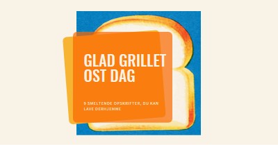 Glad grillet ost dag orange modern-bold