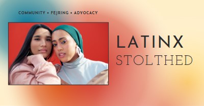 Fejring af Latinx-samfundet red modern-bold