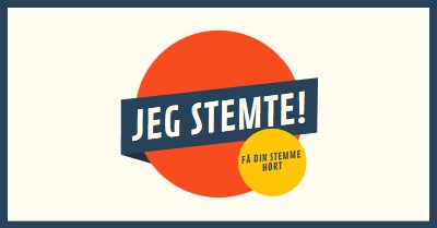 Jeg stemte! red vintage-retro