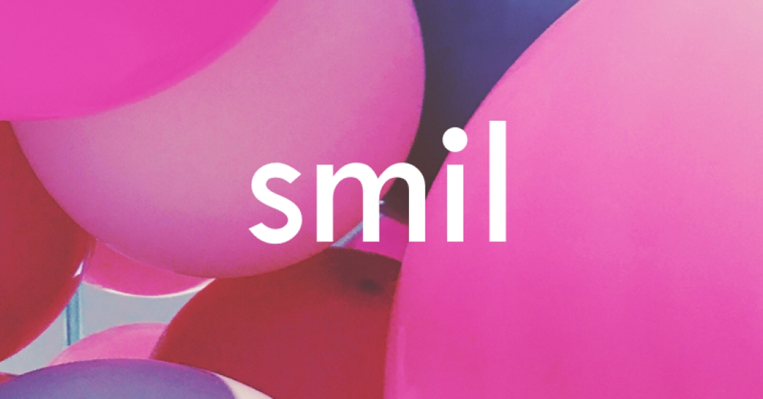 Alle smiler pink modern-bold