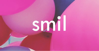 Alle smiler pink modern-bold