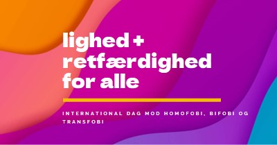 Ære international dag mod homofobi purple modern-bold