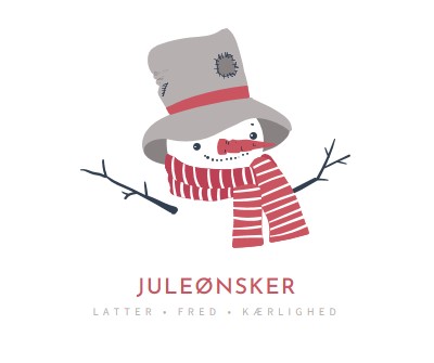 Juleønsker white modern-simple