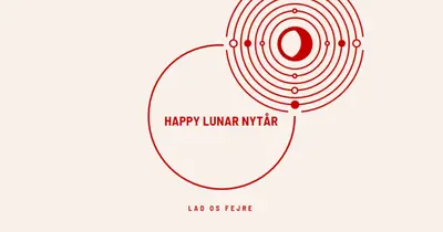 Lad os fejre månens nytår white modern-simple