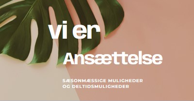 Vi ansætter sæsonarbejdere pink modern-simple