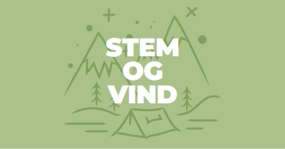 Stem og vind green whimsical-line