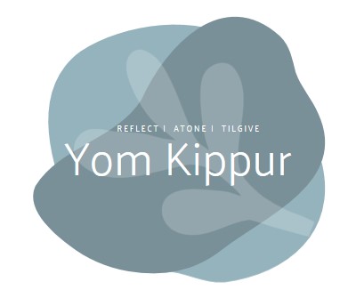 Yom Kippur ønsker white organic-simple