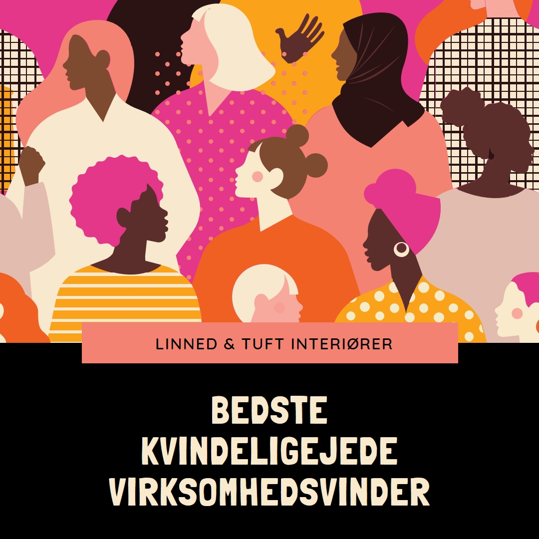 Bedste kvindeejede virksomhed black modern-bold