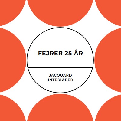 Fejrer 25 år orange modern-geometric-&-linear