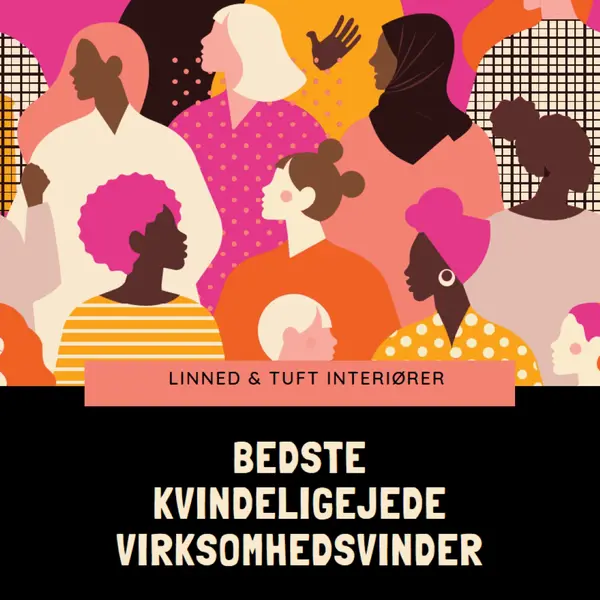 Bedste kvindeejede virksomhed black modern-bold