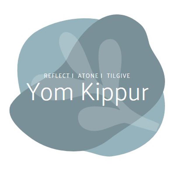 Yom Kippur ønsker white organic-simple