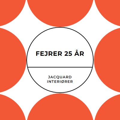 Fejrer 25 år orange modern-geometric-&-linear