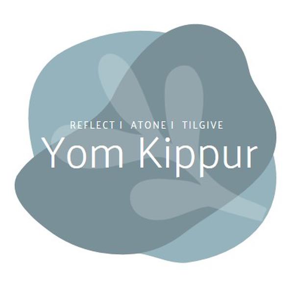 Yom Kippur ønsker white organic-simple