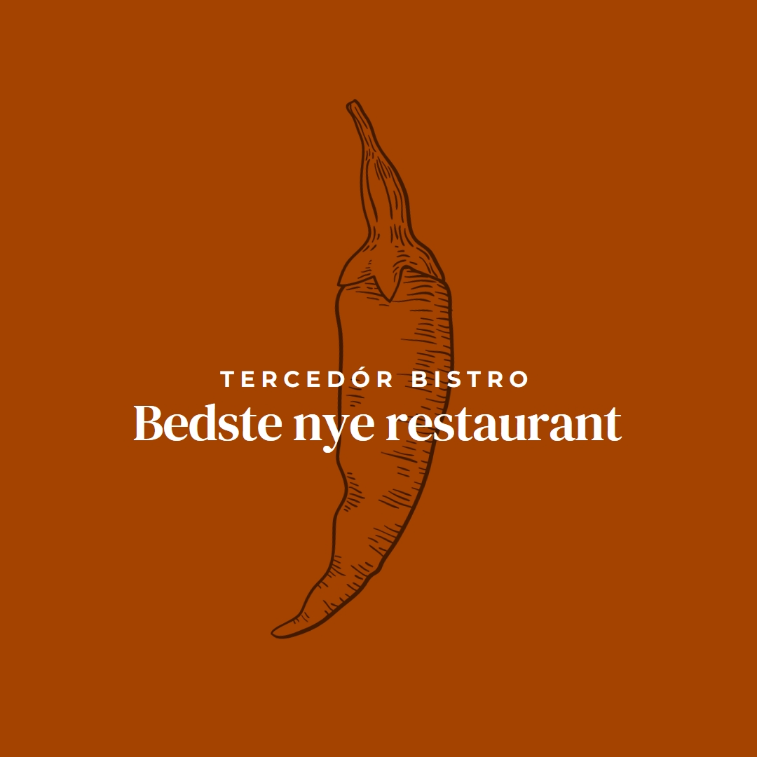 Vi er den bedste nye restaurant red modern-simple