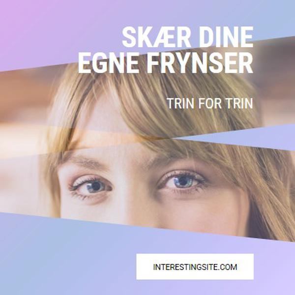 Skær dine egne frynser purple modern-bold