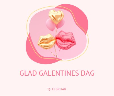 Glad Valentinsdag, gal white organic-simple