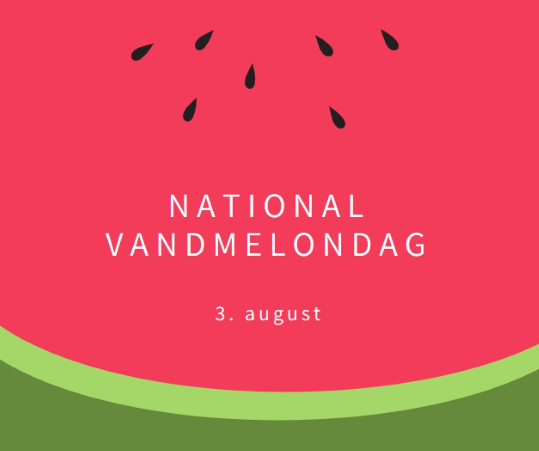 National vandmelondag pink modern-simple
