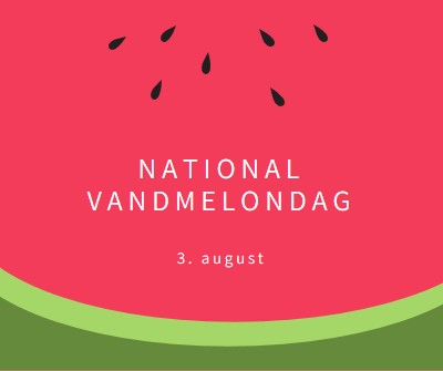 National vandmelondag pink modern-simple