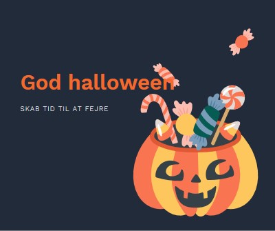 Hav en sød Halloween black whimsical-line