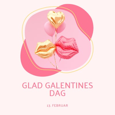 Glad Valentinsdag, gal white organic-simple