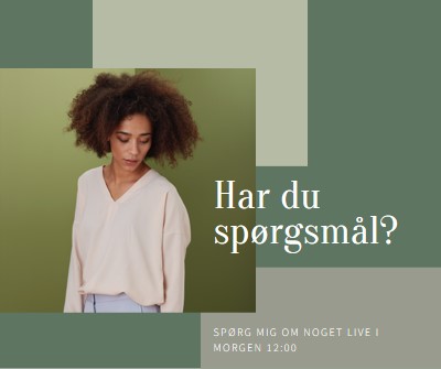 Har du spørgsmål? green modern-simple