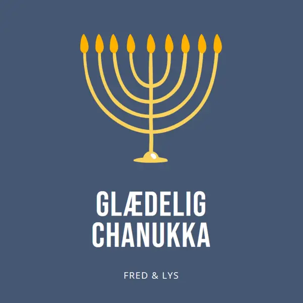 Hanukkah Sameach blue modern-simple