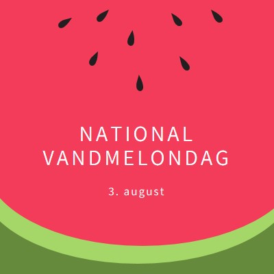 National vandmelondag pink modern-simple