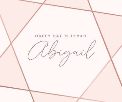 Glad bat mitzvah white modern-geometric-&-linear