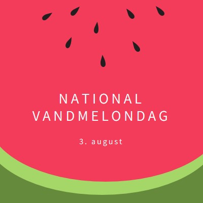 National vandmelondag pink modern-simple