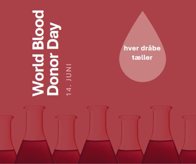 World Blood Donor Day red modern-bold