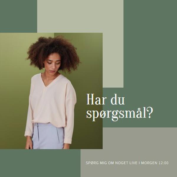 Har du spørgsmål? green modern-simple