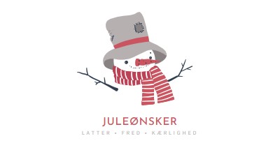 Juleønsker white modern-simple