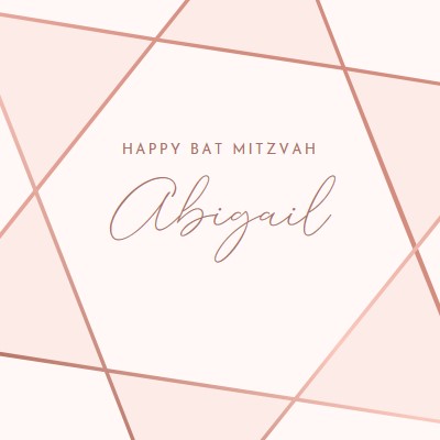 Glad bat mitzvah white modern-geometric-&-linear