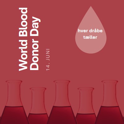 World Blood Donor Day red modern-bold