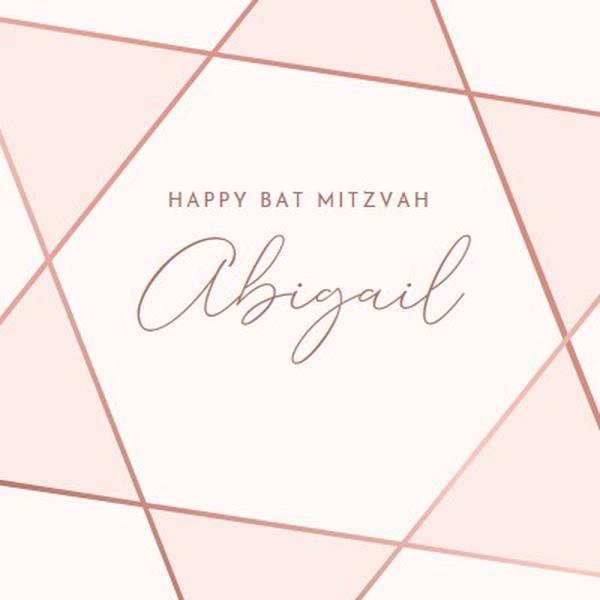 Glad bat mitzvah white modern-geometric-&-linear