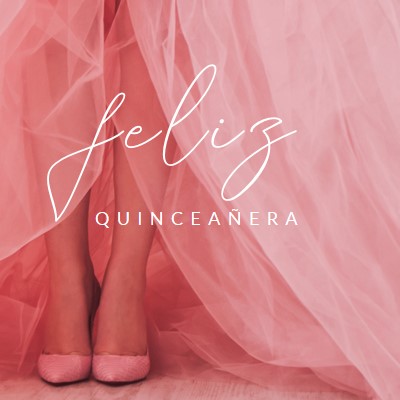 Quinceanera-farver pink modern-simple