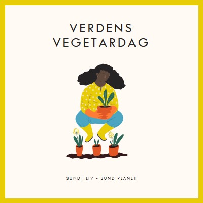 Det er verdens vegetardag white modern-simple