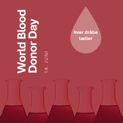 World Blood Donor Day red modern-bold