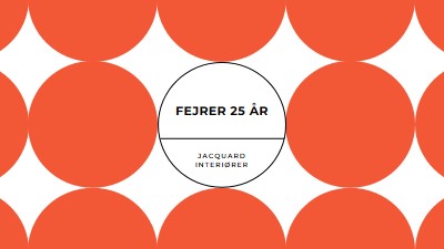 Fejrer 25 år orange modern-geometric-&-linear