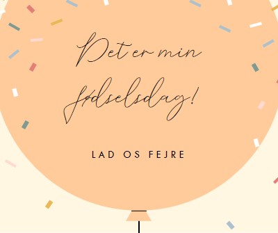 Lad os fejre min fødselsdag yellow whimsical-line