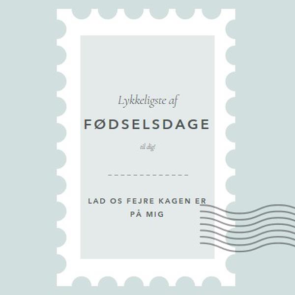 Vidunderlig fødselsdag blue modern-simple