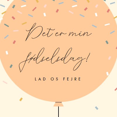 Lad os fejre min fødselsdag yellow whimsical-line