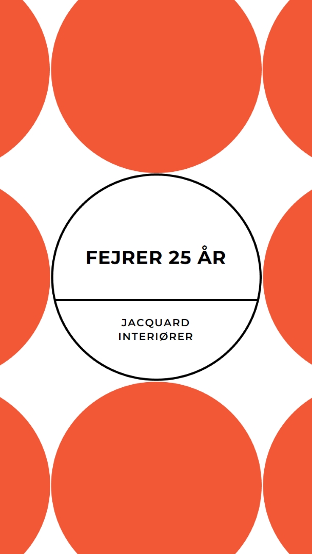Fejrer 25 år orange modern-geometric-&-linear