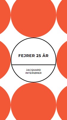 Fejrer 25 år orange modern-geometric-&-linear